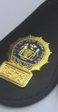 NYPD Badge Keychain - Genuine Leather - Badgecollection