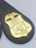 NYPD Badge Keychain - Genuine Leather - Badgecollection