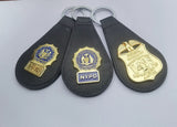 NYPD Badge Keychain - Genuine Leather - Badgecollection
