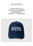American NYPD American police fans outdoor sunscreen visor hat trendy cap three-dimensional embroidery American casual baseball cap
