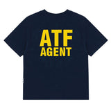 American ATF Agent T-Shirt Loose Large Size Men's Summer Bottom Shirt Crew Neck Short Sleeve Youth Half Sleeve Men - Badgecollection