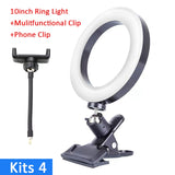 26cm/16cm Protable Led Selfie Ring Light For Youtube Live Streaming Studio Video Dimmable Photography Lighting With USB Cable - Badgecollection