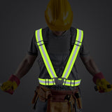 Reflective Vest Unisex High Visibility Adjustable Safety Vests Elastic Strip Security Traffic Night Working Running Cycling Vest - Badgecollection