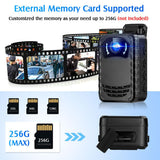 BOBLOV N9 Mini Body Camera Full HD 1296P Body Mounted Camera Small Portable Night Vision Police Body Cam 128GB/258GB mini camera - Badgecollection