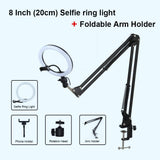 Selfie Ring Light Photography Light Led Rim Of Lamp With Mobile Holder Large Tripod Stand For Tik Youtube Tiktok Tok Ringlight - Badgecollection