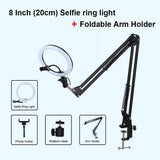 Selfie Ring Light Photography Light Led Rim Of Lamp With Mobile Holder Large Tripod Stand For Tik Youtube Tiktok Tok Ringlight - Badgecollection