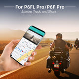 SYS VSYS Full Body Waterproof Motorcycle Camera Recorder P6FL WiFi Dual 1080P Full HD Motorcycle DVR Dash Cam Black GPS Box - Badgecollection