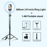 Selfie Ring Light Photography Light Led Rim Of Lamp With Mobile Holder Large Tripod Stand For Tik Youtube Tiktok Tok Ringlight - Badgecollection