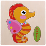 Kids 3D Puzzles Jigsaw Wooden Toys For Children Cartoon Animal Traffic Puzzles Intelligence Children Early Educational Toys - Badgecollection