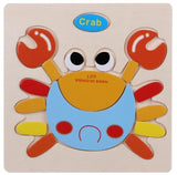 Kids 3D Puzzles Jigsaw Wooden Toys For Children Cartoon Animal Traffic Puzzles Intelligence Children Early Educational Toys - Badgecollection