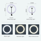 Selfie Ring Light Photography Light Led Rim Of Lamp With Mobile Holder Large Tripod Stand For Tik Youtube Tiktok Tok Ringlight - Badgecollection
