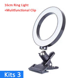 26cm/16cm Protable Led Selfie Ring Light For Youtube Live Streaming Studio Video Dimmable Photography Lighting With USB Cable - Badgecollection