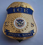 Replica police cop metal badge high quality US homeoland department ICE SPECIAL AGENT metal insignia badges - Badgecollection