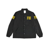 FBI identification clotheing coach jacket ruffian handsome coat men skateboard frock windbreaker spring and autumn season - Badgecollection