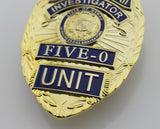 Replica police cop metal badge high quality state of hawaii investigat five 0 unit Replica metal badge - Badgecollection